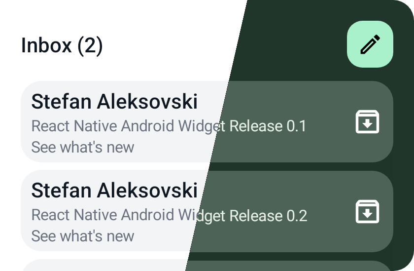 Dark Mode Widget Preview